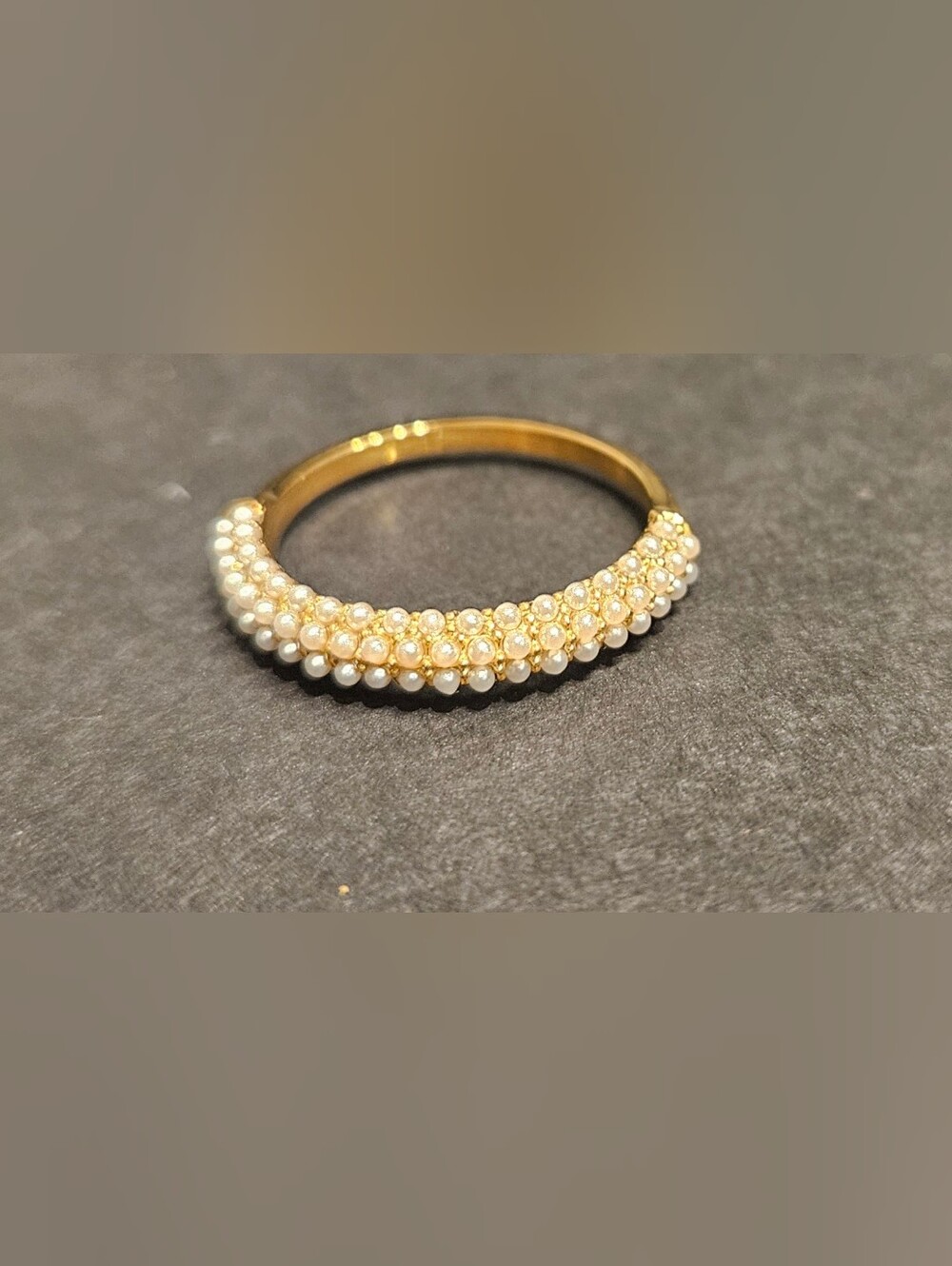 Gold Pearl  Cluster Ring - Women Jewelry NEW